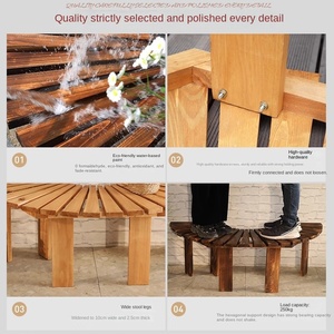 <span class=keywords><strong>Banc</strong></span> d'extérieur et chaise de parc en bois anti-corrosion moderne, modèle 108 – Sièges de loisirs longs pour cour et jardin - Product Image 4