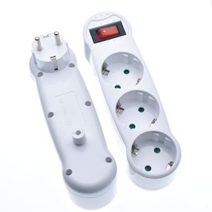 Enchufe de conversión de tipo europeo de 16A, <span class=keywords><strong>1</strong></span> a 3 vías, toma de corriente estándar de la UE - Product Image 1