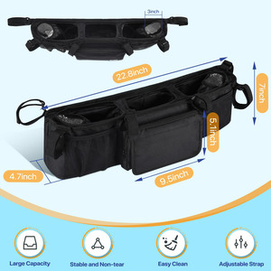 Organizador Universal para Cochecito con Portavasos Aislado, Bolsa Organizadora de Gran Capacidad, Organizador para Cochecito de Paseo - Product Image 3