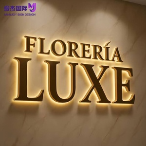 Letras Acrílicas Retroiluminadas de Acero Inoxidable Personalizadas, Letrero Comercial LED con Acabado de Espejo Electrochapado, Letreros Iluminados en 3D - Product Image 1