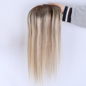 Supply Top Grade Silk Top/Fish Net/Mono With <strong>Open</strong> Weft /Mono/Full Lace Lace Front Blonde Ladies Human Hair Virgin Wig <strong>Topper</strong> - Product Image 2