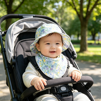 Tissu imprimé écologique doux 100% coton à motifs floraux pour vêtements de bébé, literie et textile