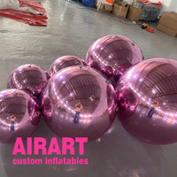 Ballon miroir rose gonflable pour décoration de mariage romantique, sur mesure, différentes couleurs