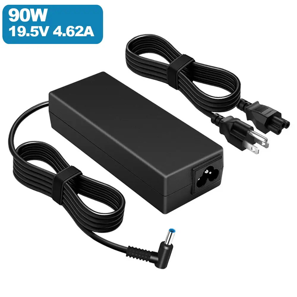 Adaptador de corriente para portátil HP Notebook, 90W, 19,5 V, 4.62A, 4,5x3,0mm, Pin azul, CA, DC