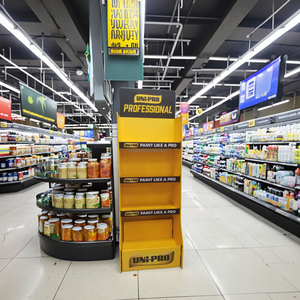 Rak <span class=keywords><strong>Display</strong></span> Kardus Kertas Modern Hitam Daur Ulang Tahan Air untuk Supermarket Bersertifikasi ISO9001 Mudah Dipasang - Product Image 3
