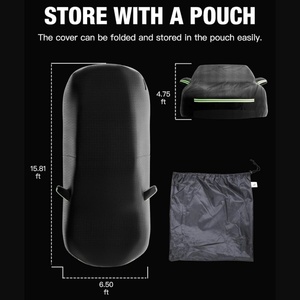 Housses de voiture <span class=keywords><strong>sur</strong></span> mesure pour Tesla Model 3 2020-2024, résistantes, imperméables, protection UV, <span class=keywords><strong>couverture</strong></span> extérieure complète pour toutes les saisons - Product Image 6