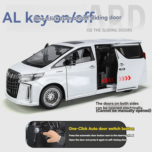 Toyota Alphard Premium Luxury MPV, Auto de Metal Fundido a Presión, Escala 1:18, Modelo Coleccionable de Gran Tamaño con Puertas Abatibles e Interior Detallado - Product Image 6
