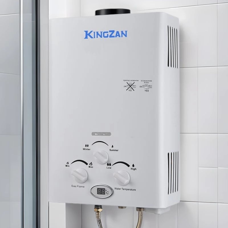 Сертифицированный бытовой газовый водонагреватель от 6L до 8L 10L 12L Type D батарея без резервуара для использования в местах с низким давлением воды