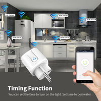 Enchufe Inteligente WiFi Tuya para la UE, Enchufe Inteligente Android con Control Remoto por Aplicación, Temporizador Inteligente, Control por Voz, Diseño de Barra, Material ABS