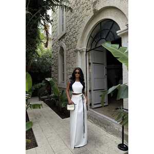 Conjunto de Vestidos Casuales de Lino Blanco Madora - Product Image 2