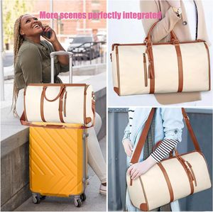 Bolsa de Viaje Convertible <span class=keywords><strong>para</strong></span> Ropa, con Correa de Hombro Ajustable, Cierre de Cremallera Impermeable de PU, Porta Trajes Antiarrugas - Product Image 5