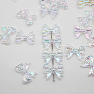 กิ๊บติดผมโบว์สีอะคริลิคสำหรับเด็กทำด้วยมือ DIY ชุบด้วยไฟฟ้าแนวแฟนตาซีลูกปัดลูไซต์พลาสติก - Product Image 2