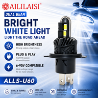 Ampoule LED à double faisceau pour phare H4 H19 H18 H1 6-90V, sans modification, Plug-and-Play, 500% plus lumineuse pour voiture, moto, camion, tout-terrain, SUV