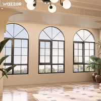 Ventana Francesa de Aluminio con Rotura de Puente Térmico y Múltiples Cámaras, Certificada por NFRC, Marca WAZZOR, para Ahorro Energético en el Hogar
