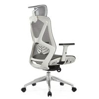 MING MENG Nouvelle Arrivée Chaise de Bureau Exécutive Moderne en Métal avec Maille, Confortable, Réglable, en Acier Inoxydable