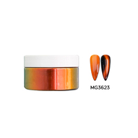 10-20um Profesional 12D Orange Cat Eye Nail Powder Pigmen Magnetik Chameleon untuk Cat Kuku Gel