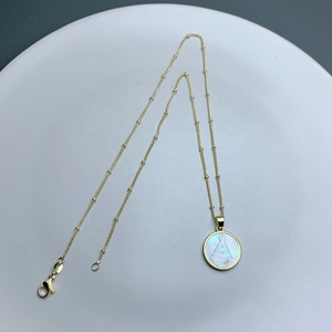 Collana Vintage Rotonda <span class=keywords><strong>con</strong></span> Madonna di Guadalupe per Donne, Pendente in Madreperla Naturale, Vendita all'Ingrosso - Product Image 5