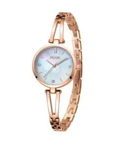 MEGIR Watches 7023 fritillaria dial rose gold girls dress watches women bracelet watch wristwatch