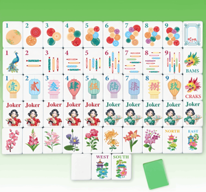 Tuiles de Mahjong Américaines Standard de Luxe en Acrylique de Qualité Supérieure, Inspirées du Cloisonné, pour Collectionneurs et Joueurs - Product Image 2