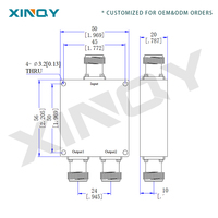 Répartiteur/Combinateur de puissance bidirectionnel de type N XINQY 500-6000 MHz (0,5-6 GHz) pour test de signal RF, connecteurs N-femelle, 30W/2W, pièces de télécommunications