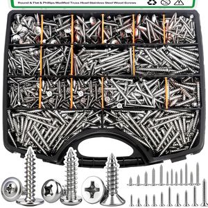 Cross Border Stainless Steel Wood Screws 810pcs Phillips Head Countersunk Self Tapping For Furniture Manufacturing - Product Image 2