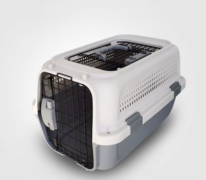 Kingtale Luxo Portable Dog Carrier Gaiola De Aço Inoxidável Quadro De Plástico Porta De Fio De Rolamento 50pcs Design Sólido <span class=keywords><strong>4</strong></span> Estações De Viagem - Product Image 6