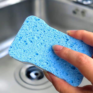 Spugna <span class=keywords><strong>per</strong></span> Pulizia in Polpa di Legno e Cotone, Spugne <span class=keywords><strong>per</strong></span> Pulizia Cucina Non Abrasive, Spugna <span class=keywords><strong>per</strong></span> Lavaggio <span class=keywords><strong>Piatti</strong></span> <span class=keywords><strong>per</strong></span> Casa - Product Image 2