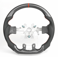 Volant de direction en fibre de carbone véritable au design populaire pour Dodge RAM 1500 2500 2012-2018, fond plat, volant sport 4 Runner