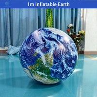 Globe gonflable géant lumineux en PVC, modèle de planète lumineuse, utilisé pour la décoration de scène d'exposition d'événements