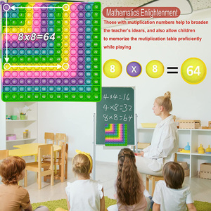 Jouet sensoriel en silicone pour la multiplication et l'addition de 1 à 12, jouet anti-stress, jouet éducatif <span class=keywords><strong>Montessori</strong></span> pour l'apprentissage des mathématiques pour enfants - Product Image 3