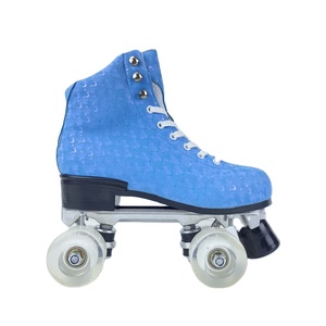 Chaussures de roller quad EACH Luna avec roues transparentes en PU, paillettes, frein et lumières clignotantes pour adultes - Product Image 3