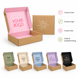 Cajas de Cartón Kraft de Doble Color, Plegables, Corrugadas, Reciclables, Ecológicas, con Logotipo Personalizado, Suministro al por Mayor - Product Image 2