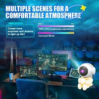 Nouveau projecteur d'étoiles galactiques astronaute amélioré, veilleuse avec télécommande, lampe de plafond laser nébuleuse, cadeau pour chambre d'enfant