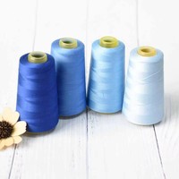 2-FOGAWA 4 Gulungan Benang Jahit Poliester 100% 40S/2 3000 Yard Universal untuk Jahit Tangan, Quilting, dan Patchwork (Putih Mentah 3088)