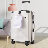 Ensemble de bagages de voyage en aluminium et fermeture éclair, 3 pièces, valise à roulettes en ABS PC, sac de voyage convertible, ensemble de bagages pour vêtements