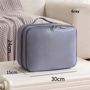 Customized Polyester Drawstring Travel <b>Shoes</b> Storage Bag Lightweight Sorting Packing <b>Shoes</b> Cubes Portable Double-layer Organizer - Product Image 5