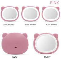 Anneau lumineux LED mignon pour selfie, réglage de la luminosité, compatibilité smartphone, température de couleur réglable, miroir de maquillage portable
