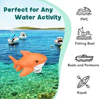 Bouée de marquage flottante en forme de requin - Haute visibilité, PVC durable, légère, facile à utiliser pour kayaks/bateaux/jets-skis B06