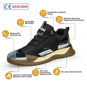 Nouvelles chaussures <span class=keywords><strong>de</strong></span> sécurité à bout en acier, chaussures <span class=keywords><strong>de</strong></span> sécurité antidérapantes pour chantier - Product Image 4