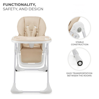 Chaise haute électrique 2-en-1 Kidilo pour bébé avec balançoire musicale, pliable et portable pour la salle à manger, le parc et l'hôtel