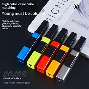 Encendedor de <span class=keywords><strong>Butano</strong></span> Recargable |   Encendedor de Cigarros Portátil con Cuerpo Metálico, Encendido por Presión, Llama Azul Resistente al Viento - Product Image 4