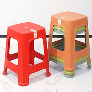 Lu Gongzi Plastic Stool Thickened <b>Stackable</b> Household <b>Chair</b> Adult <b>Dining</b> <b>Chair</b> L-6052 - Product Image 3