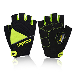 Gants de cyclisme Boton, demi-doigts, noir et blanc, respirants, pour sports de plein air, gants de vélo, unisexe, taille adulte M L XL - Product Image 2