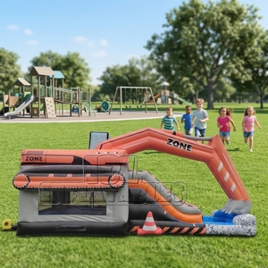 Castillo Inflable Comercial con Tobogán, Temática de Excavadora, Certificado CE, de PVC, para Niños, para <span class=keywords><strong>Alquiler</strong></span> en Eventos - Product Image 2