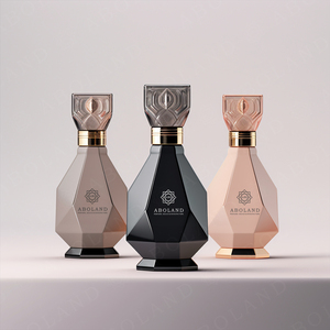 Botella de Perfume de Lujo de 100 ml con Forma Única, Botella de Fragancia de Vidrio, Botella de Perfume Portátil con Pulverizador de Presión - Product Image 1