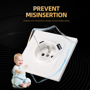 Francia tipo E <span class=keywords><strong>presa</strong></span> a muro con contatto protettivo EU <span class=keywords><strong>presa</strong></span> di corrente francese Standard con Usb tipo a caricatore di tipo C per <span class=keywords><strong>iphone</strong></span> - Product Image 4