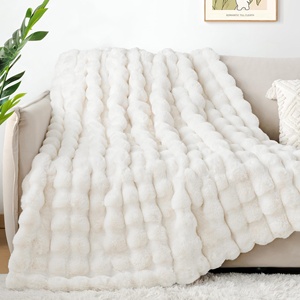 <span class=keywords><strong>Couverture</strong></span> polaire réversible en polyester pour l'hiver, avec surface douce et moelleuse, idéale pour canapé et chambre à coucher – Commandes en gros - Product Image 3