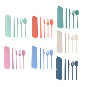Juego de <span class=keywords><strong>cubiertos</strong></span> de viaje portátil de 4 piezas de calidad <span class=keywords><strong>para</strong></span> niños, tenedor de plástico desechable ecológico, cuchara, <span class=keywords><strong>estuche</strong></span> de <span class=keywords><strong>cubiertos</strong></span> con mango personalizado <span class=keywords><strong>para</strong></span> - Product Image 4