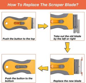 Razor Blade Scrape With Blades, <b>Scraper</b> <b>Tool</b>, Razor Blade Retractable, <b>Paint</b> Stripping <b>Tool</b>, Hob Oven Glass Cooker Cleaning <b>Tool</b> - Product Image 4