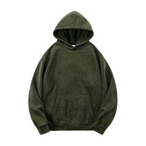 Sweat-shirts à capuche en molleton français épais de haute qualité, coupe ample, effet délavé, logo personnalisé, style vintage, streetwear pour hommes. - Product Image 1